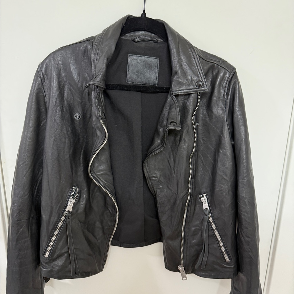 All Saints Black Leather Jacket